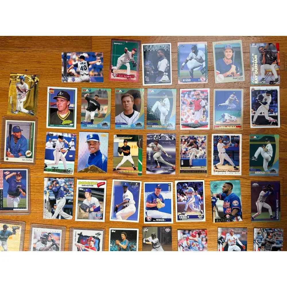 93 Card Baseball Card Lot Rookies Stars A-Rod Schilling Sheffield Manny Ramirez